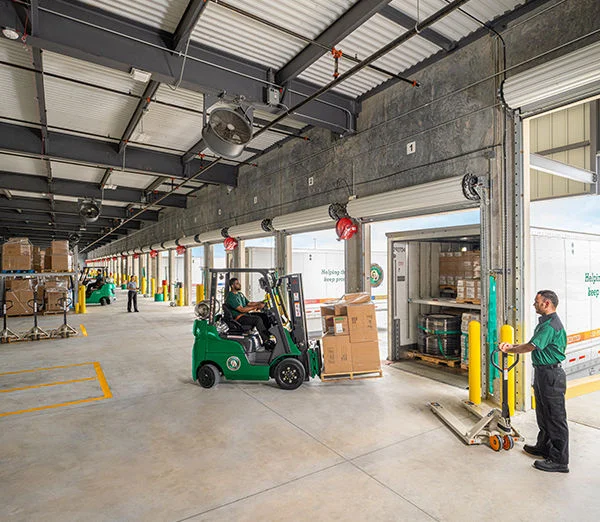 Freight loading at ODFL service center