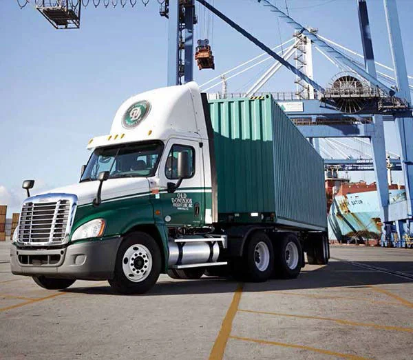ODFL Truck at Container Port